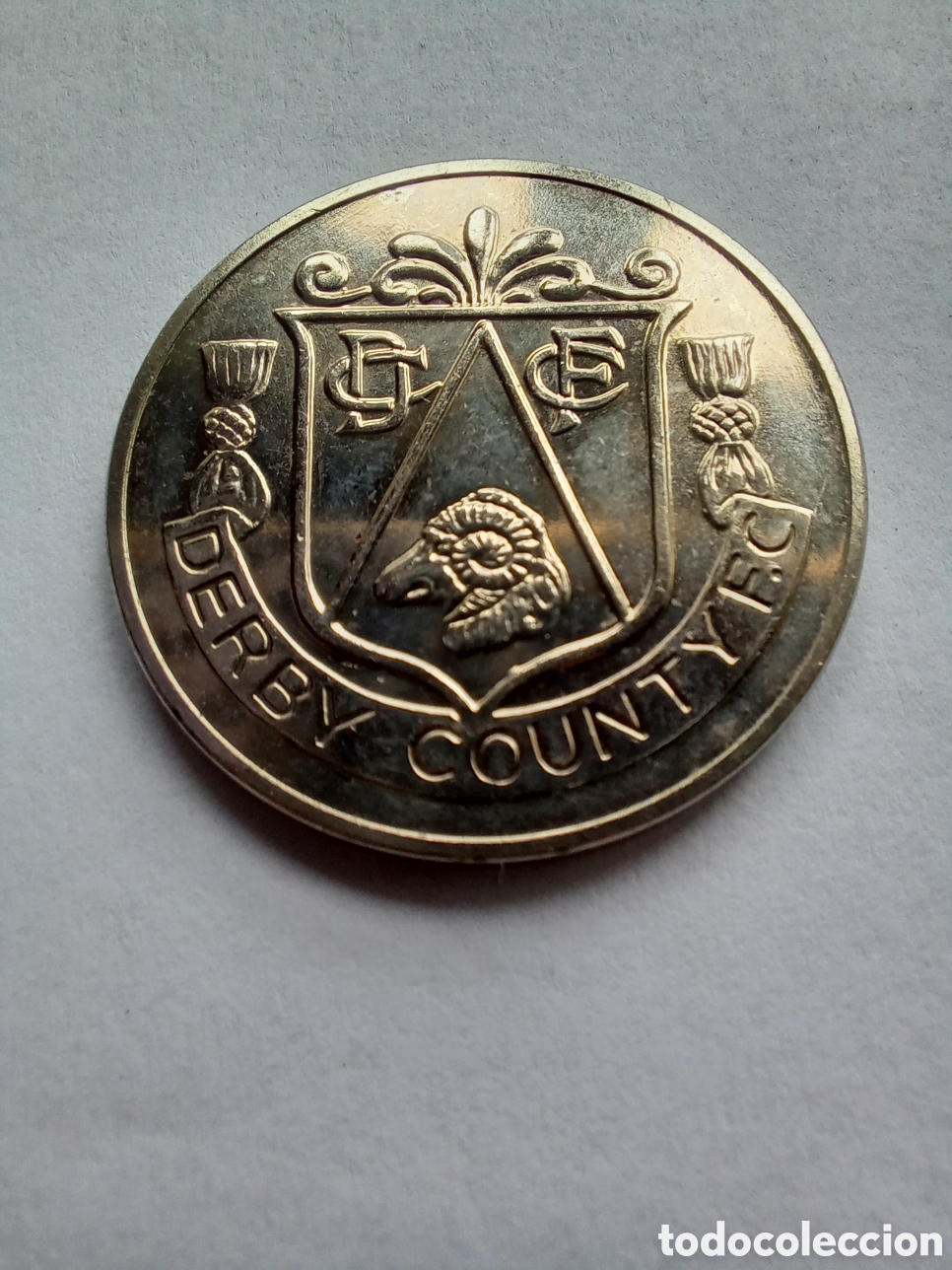 Coleccionismo deportivo: F.A. CUP CENTENARY MEDALS 1872-1972. DERBY COUNTY F.C. (CAMPE&Oacute;N 1946 vs CHARLTON ATHLETIC)