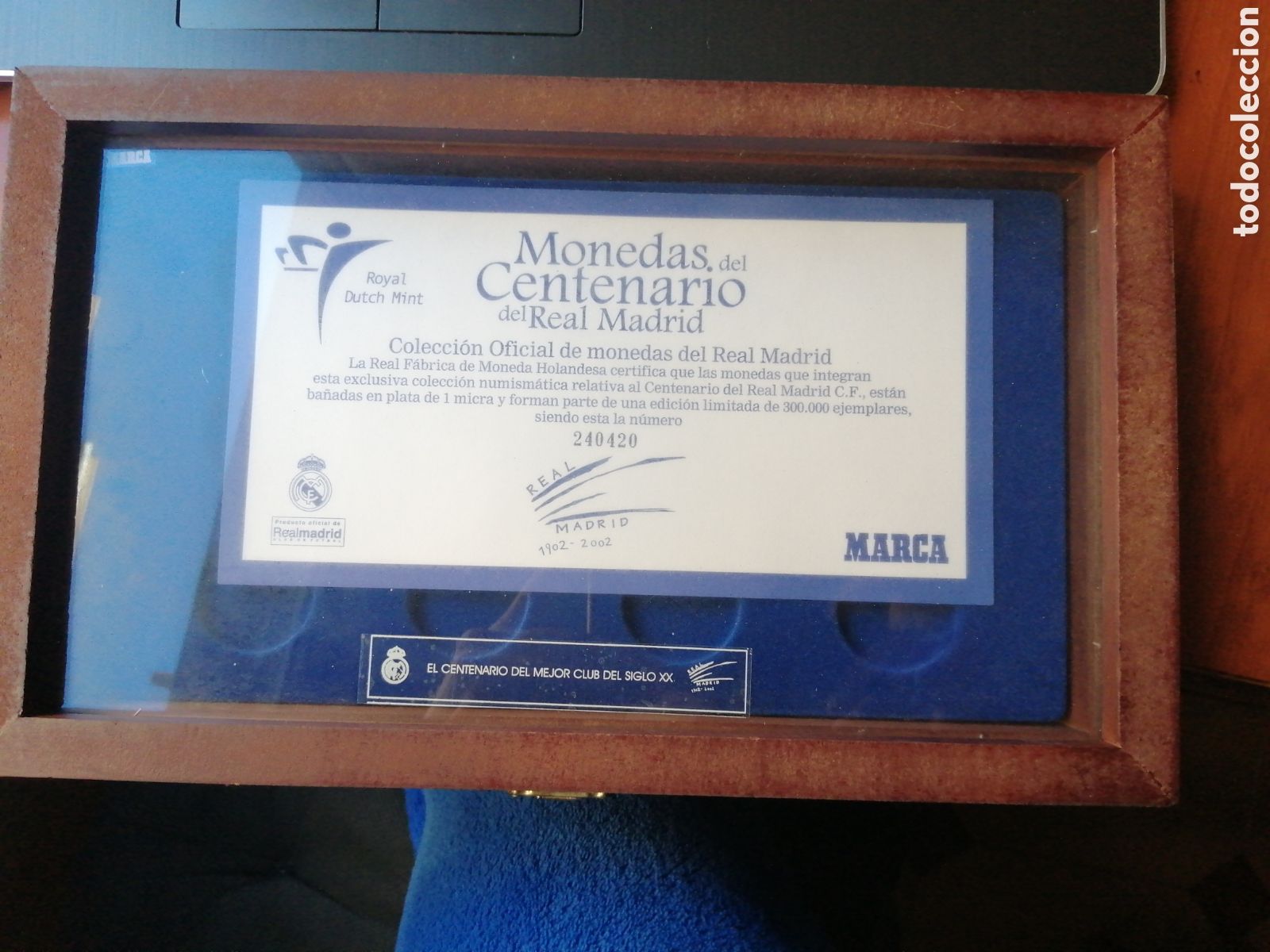 Collezionismo sportivo: CAJA EXPOSITOR DE MONEDAS DEL CENTENARIO DEL REAL MADRID ( VACIA ) CON CAJA