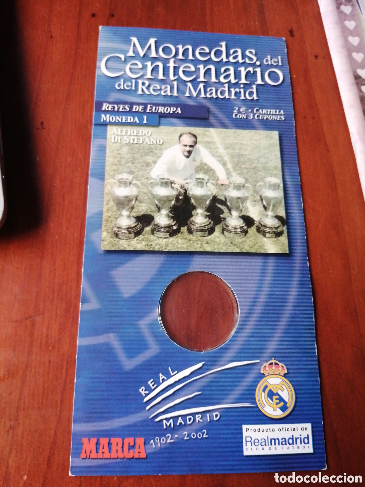 Coleccionismo deportivo: MONEDA DEL CENTENARIO DEL REAL MADRID N &ordm; 1 ( SOLO FICHA, NO MONEDA)