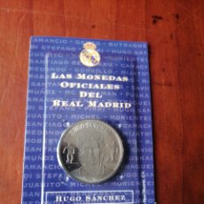 Coleccionismo deportivo: LAS MONEDAS OFICIALES DEL REAL MADRID POMOCIONAL AS HUGO SANCHEZ