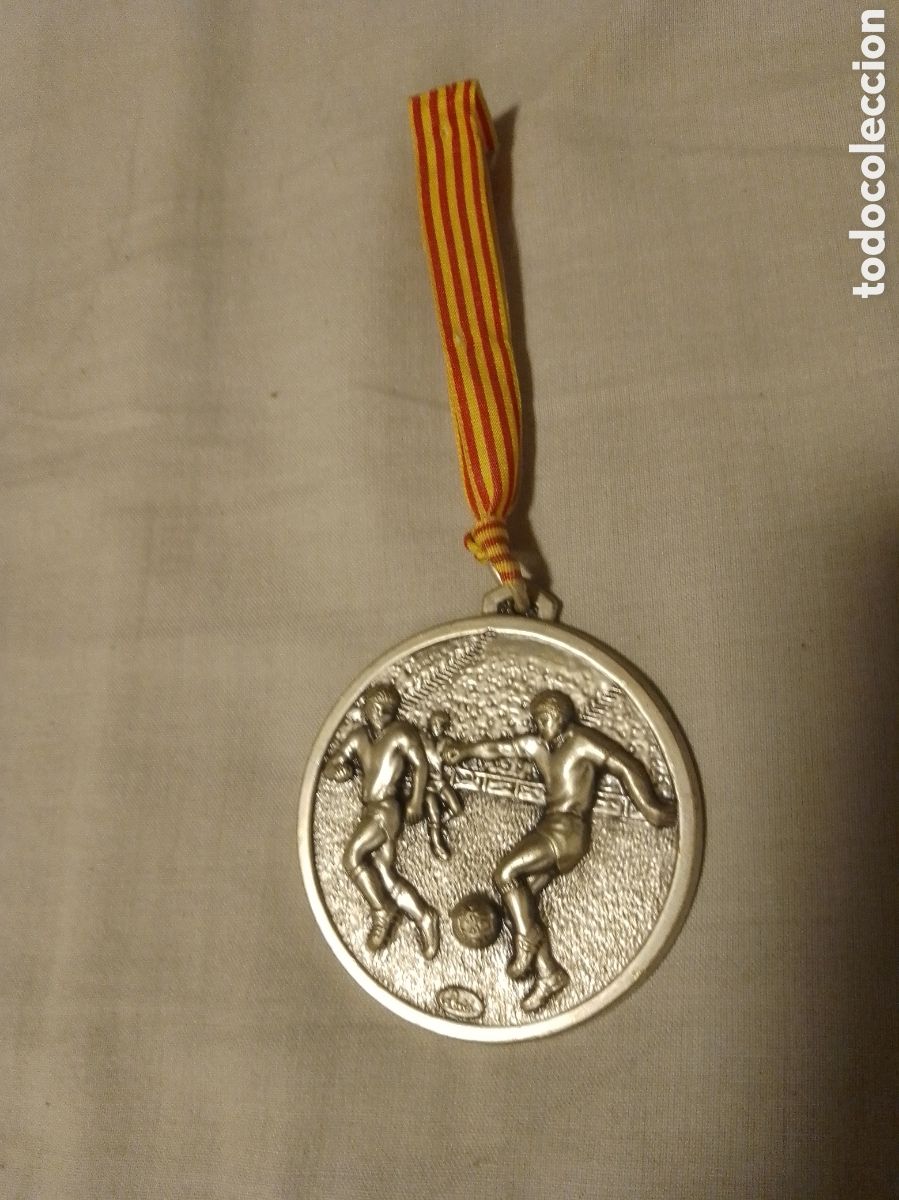 Collectionnisme sportif: MEDALLA DE PLATA DE F&Uacute;TBOL ANTIGUA S.L.F F&Uacute;TBOL INFANTIL 1985