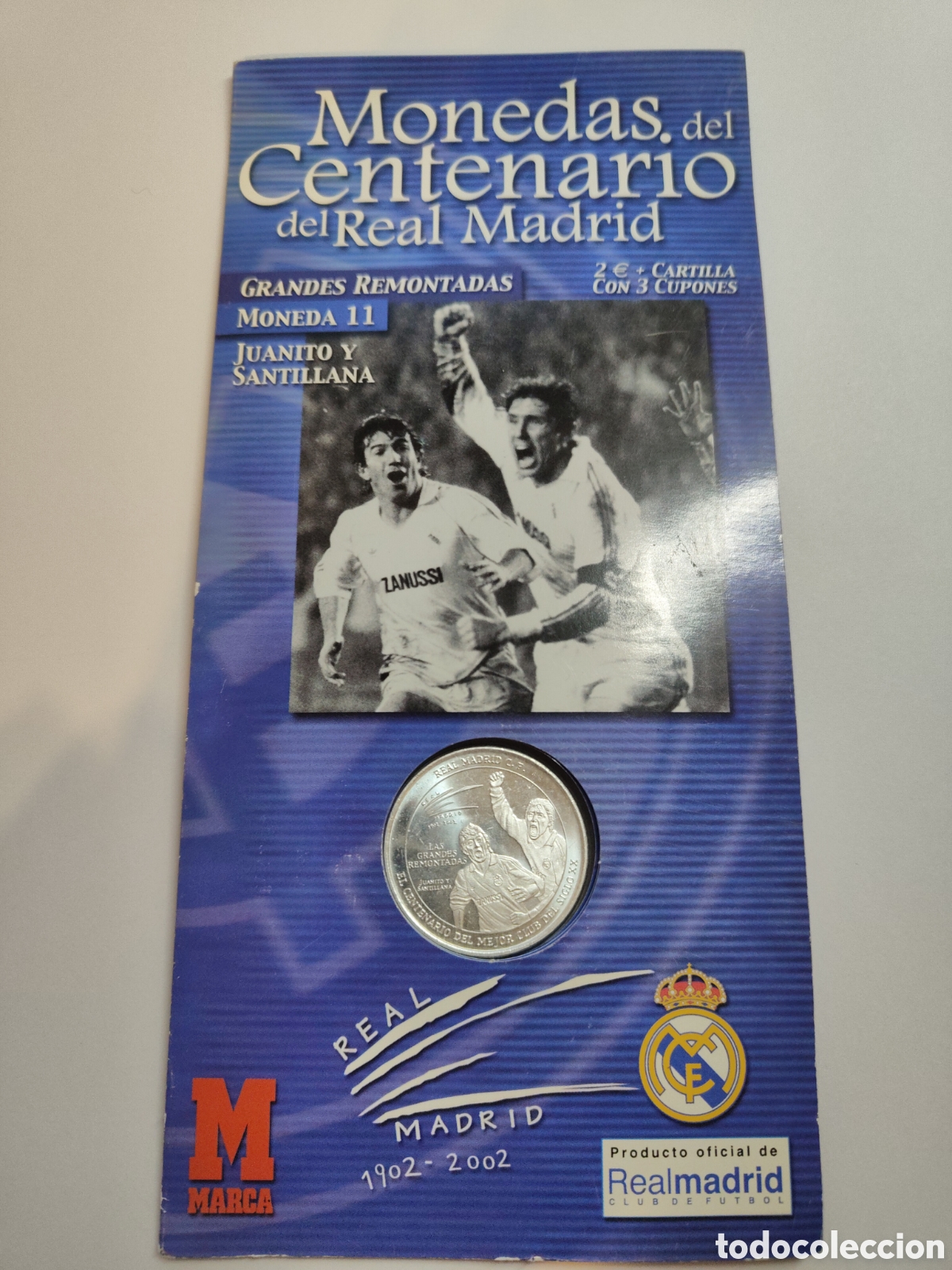 Colecionismo desportivo: centenario del real madrid moneda 11 - 1902-2002 diario marca - car03
