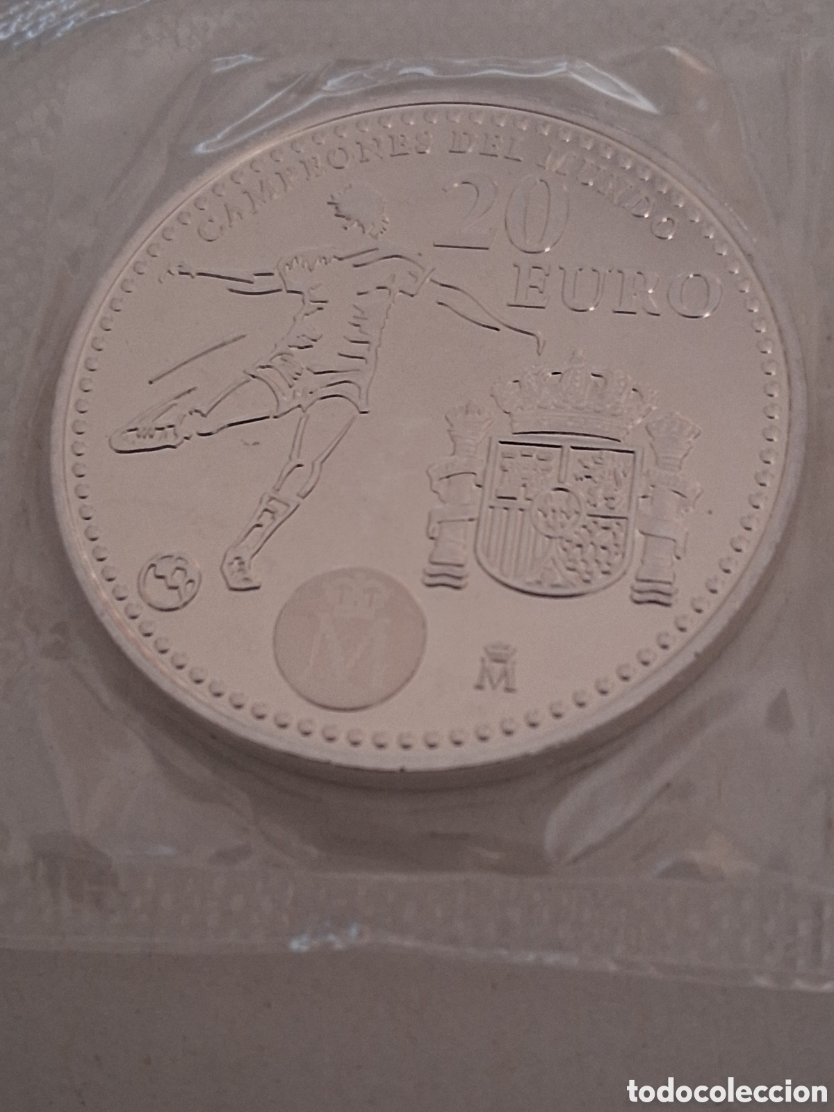 Sports collectibles: CAMPEONES DEL MUNDO 2010.MONEDA PLATA
