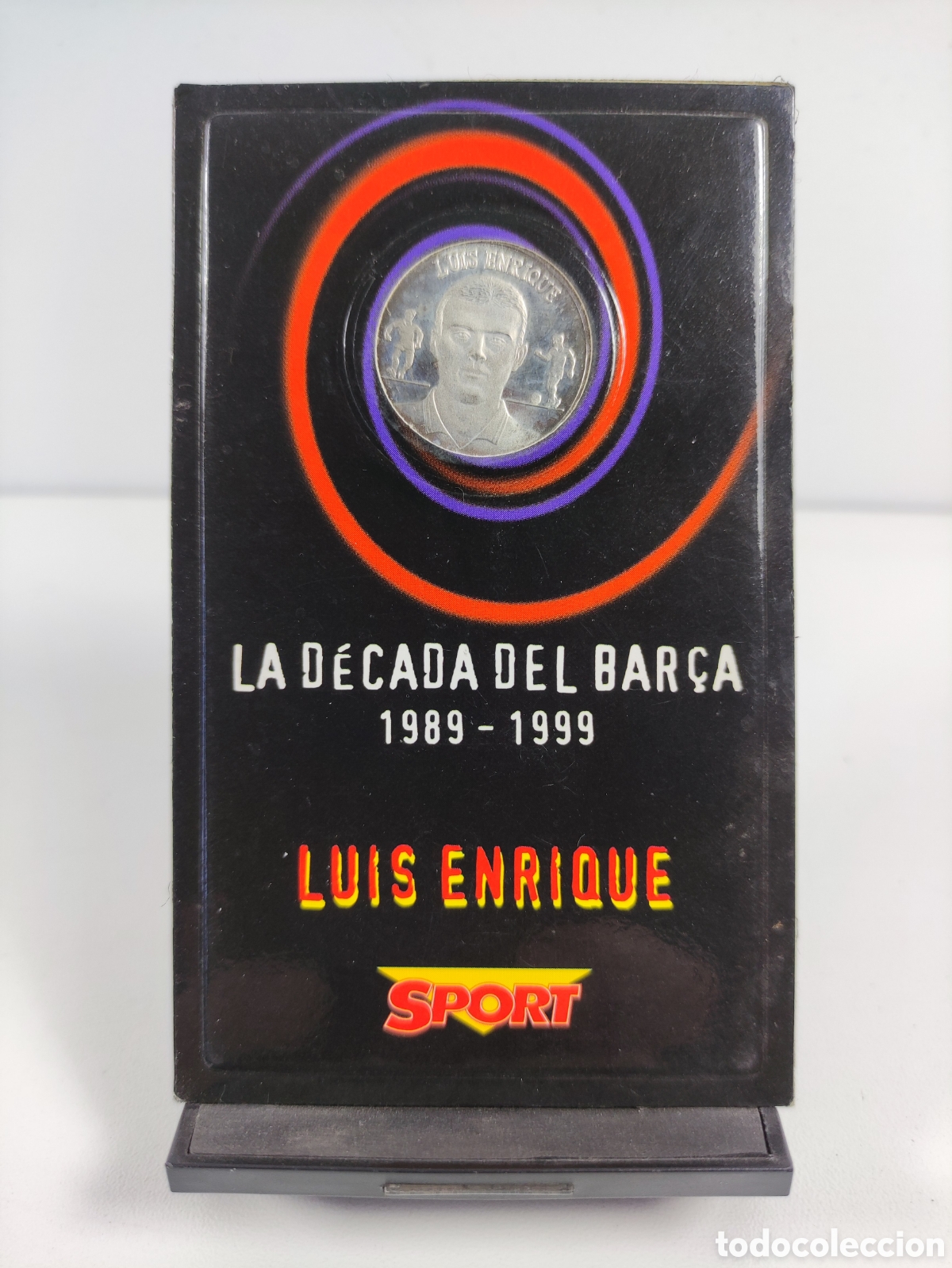 Collezionismo sportivo: Moneda Luis Enrique, colecci&oacute;n la d&eacute;cada del Bar&ccedil;a 1989-1999 diario Sport