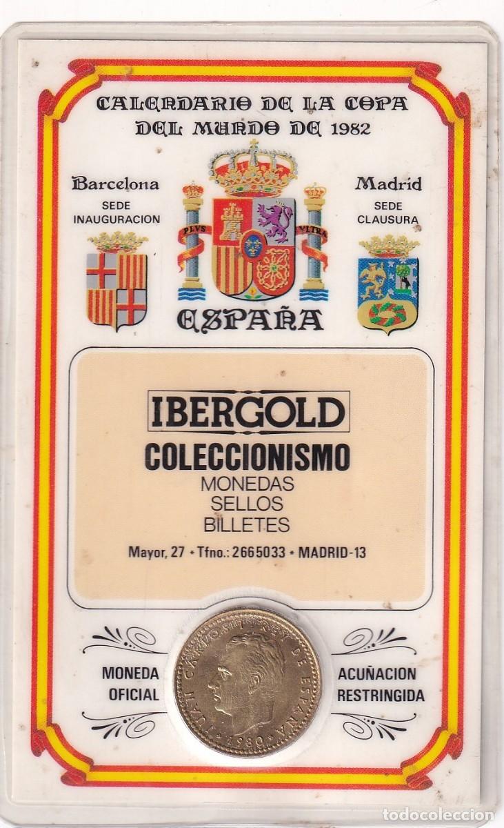 Colecionismo desportivo: Calendario copa del mundo 1982 moneda