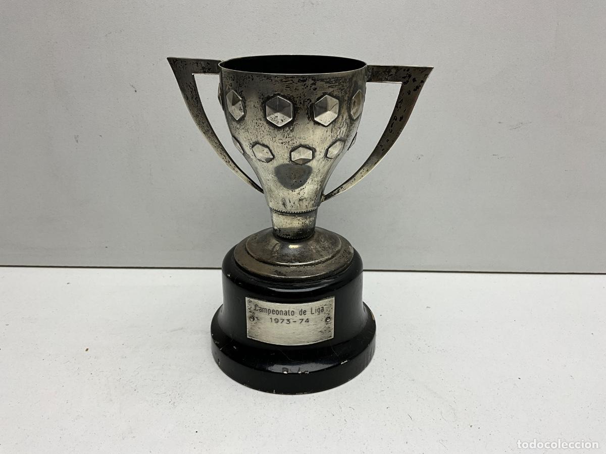 Sports collectibles: TROFEO ORIGINAL - COPA CAMPEONATO DE LIGA - SIN GRABAR - TEMPORADA 1973 -1974 - PLATA CON CONTRASTES