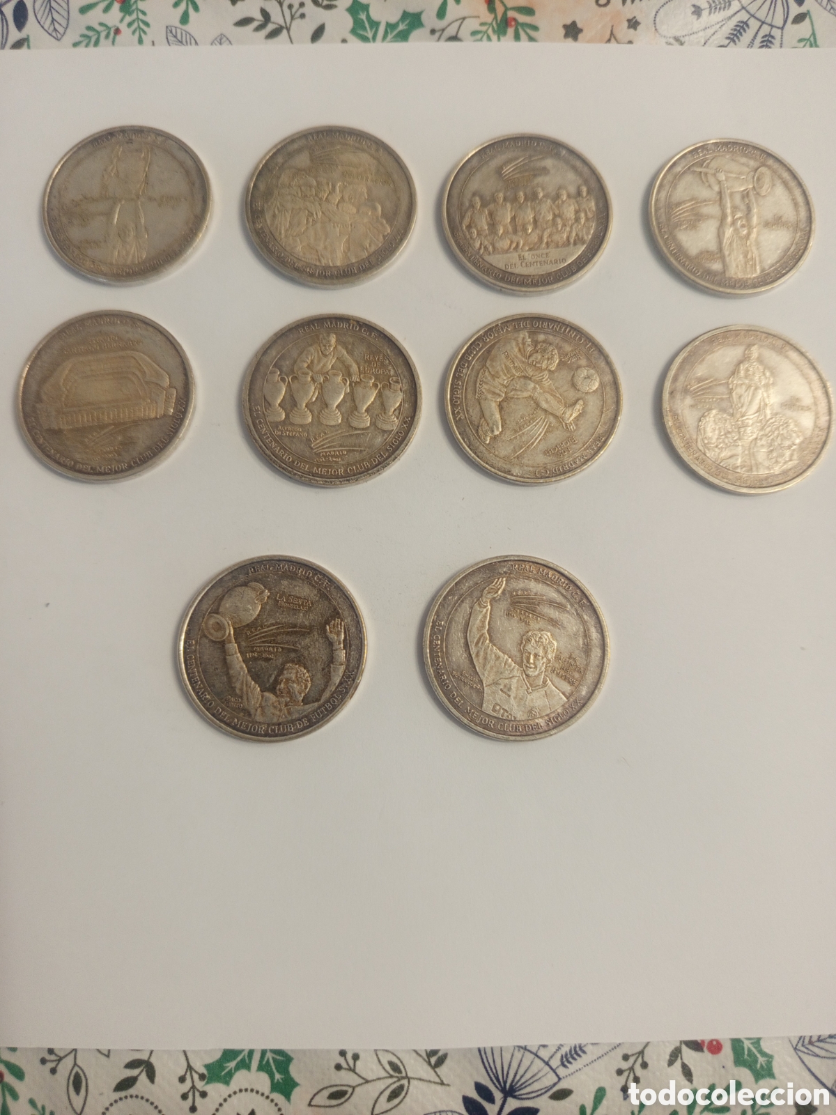 Coleccionismo deportivo: Lote de monedas del real Madrid