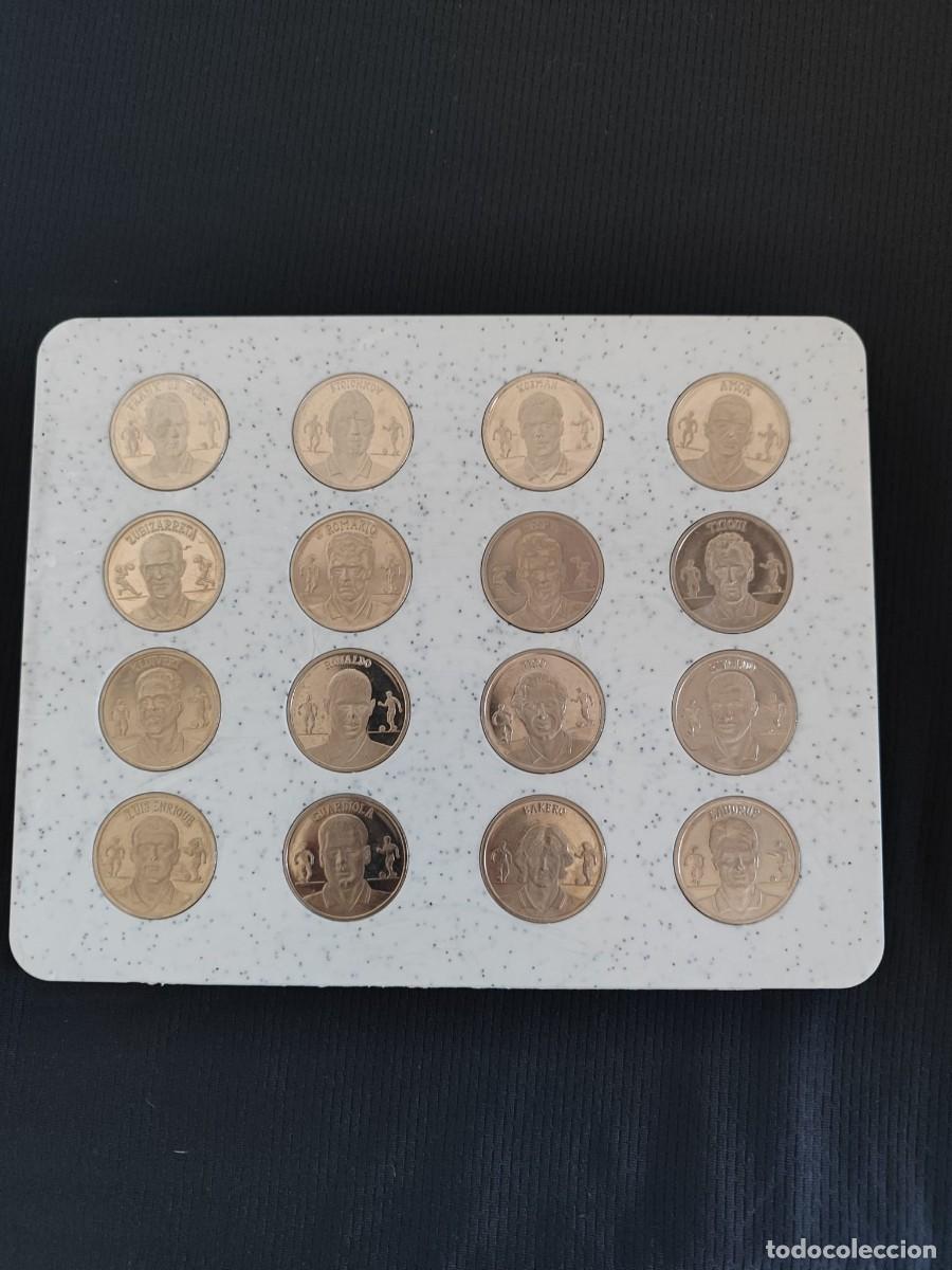 Coleccionismo deportivo: Colecci&oacute;n Completa 16 Monedas FC Barcelona La D&eacute;cada del Bar&ccedil;a