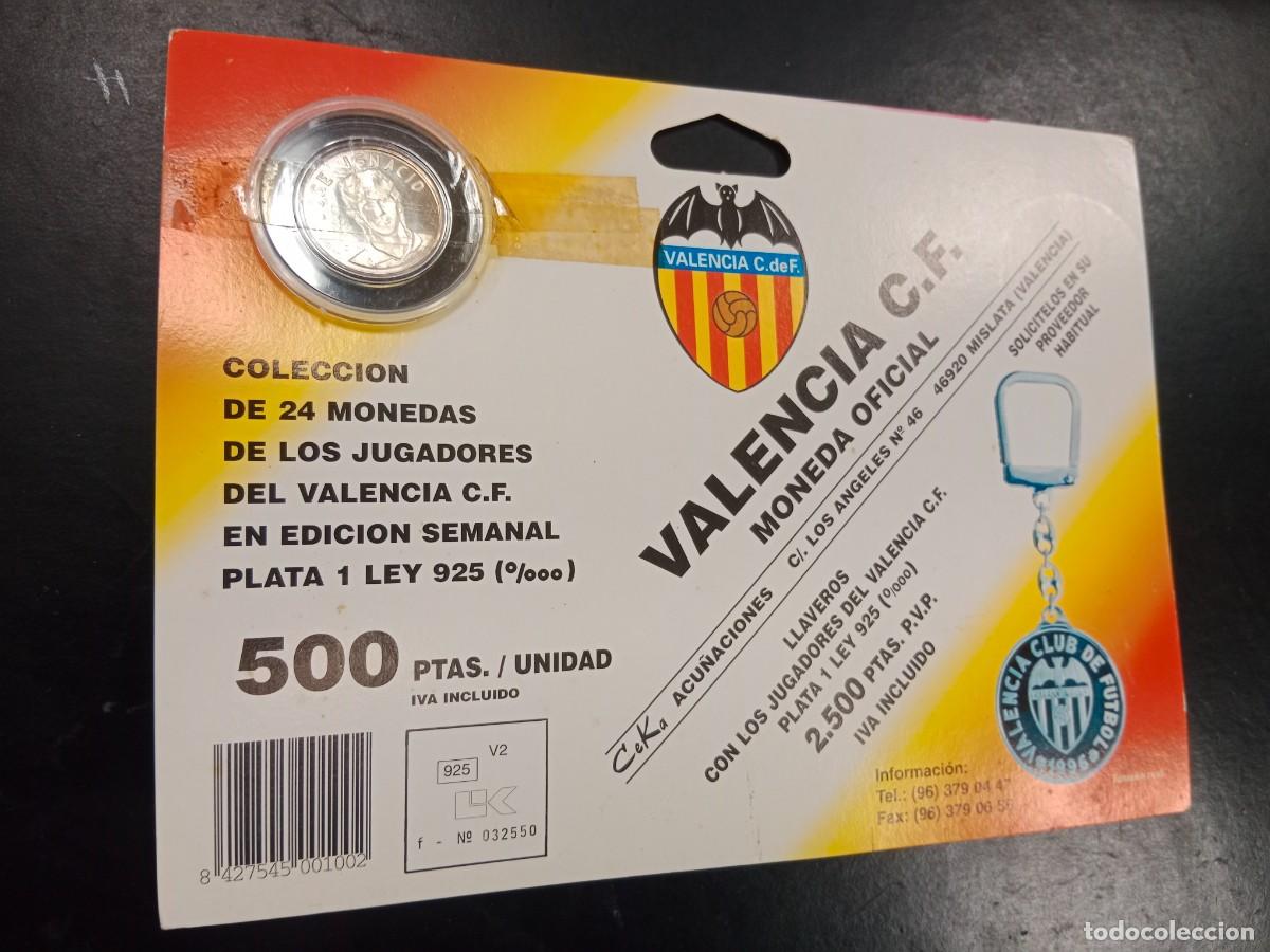 Coleccionismo deportivo: MONEDA MEDALLA EN PLATA DE LEY BLISTER ORIGINAL CK COLECCION JUGADORES VALENCIA CF JOSE IGNACIO