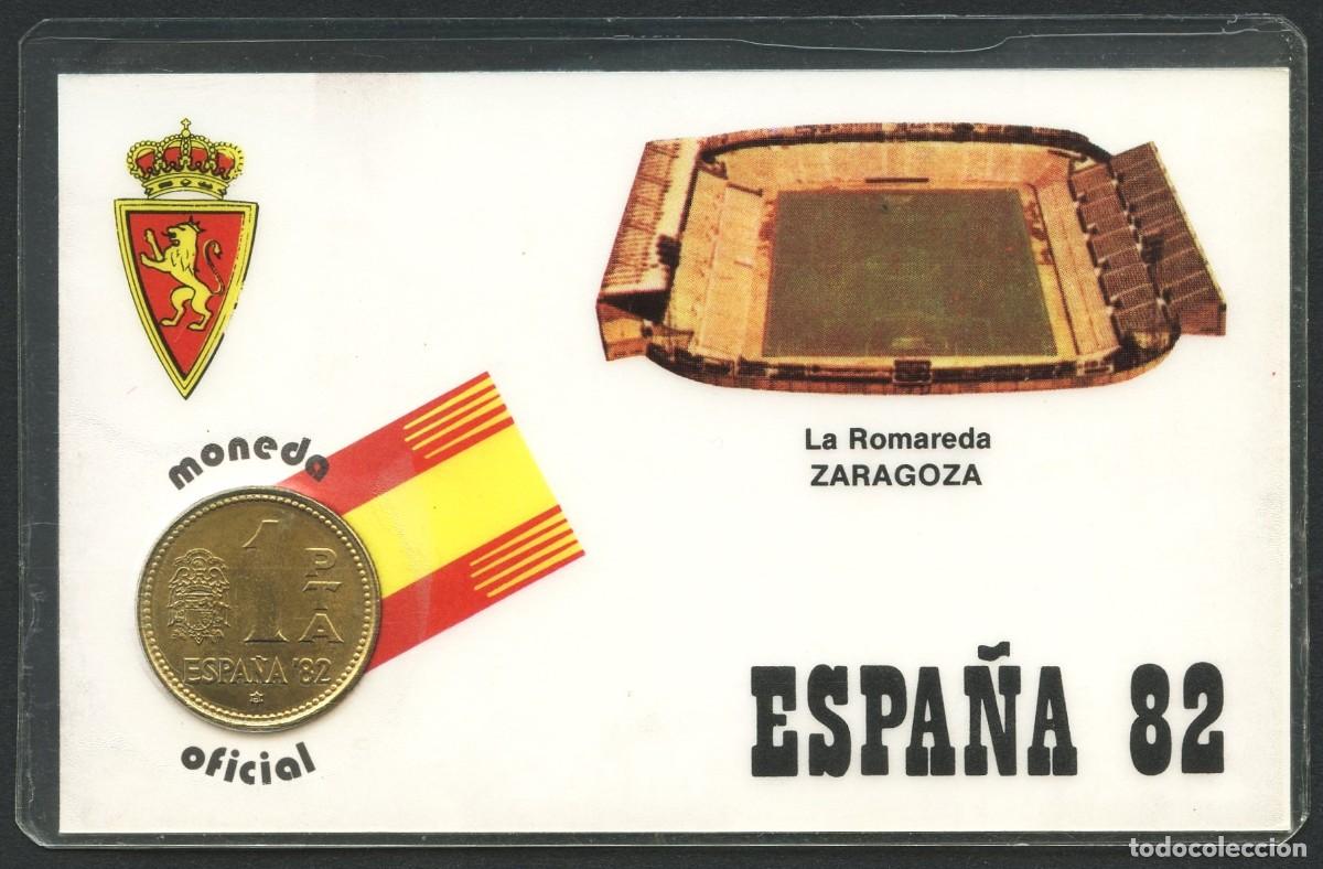 Colecionismo desportivo: MONEDA, CARNET CONMEMORATIVO, COPA DEL MUNDO DE F&Uacute;TBOL, ZARAGOZA, 1982