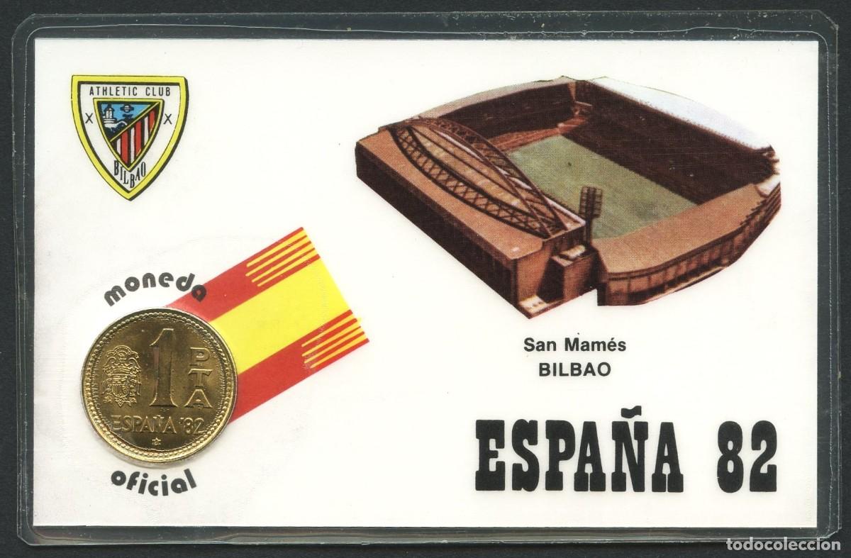 Colecionismo desportivo: MONEDA, CARNET CONMEMORATIVO, COPA DEL MUNDO DE F&Uacute;TBOL, BILBAO, 1982