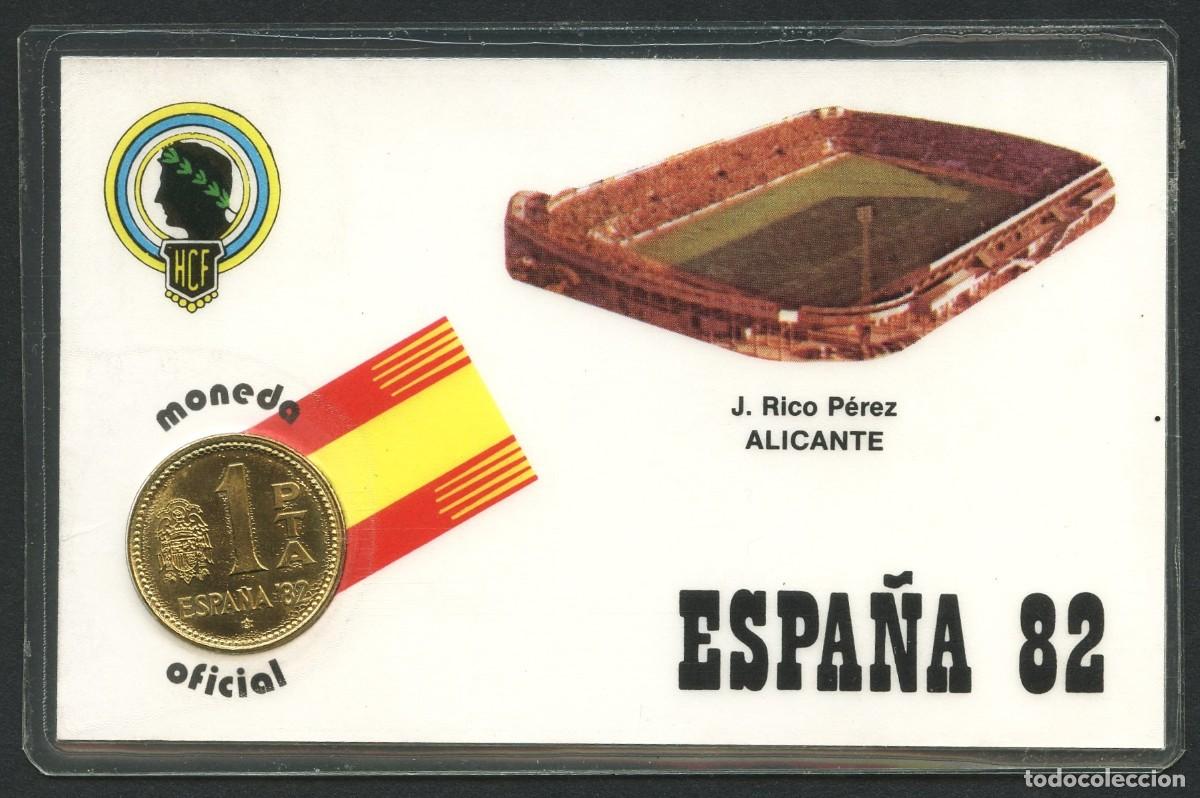 Colecionismo desportivo: MONEDA, CARNET CONMEMORATIVO, COPA DEL MUNDO DE F&Uacute;TBOL, ALICANTE, 1982