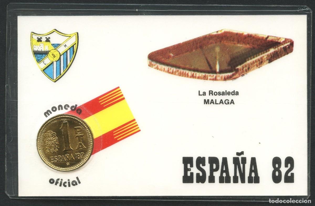 Colecionismo desportivo: MONEDA, CARNET CONMEMORATIVO, COPA DEL MUNDO DE F&Uacute;TBOL, M&Aacute;LAGA, 1982