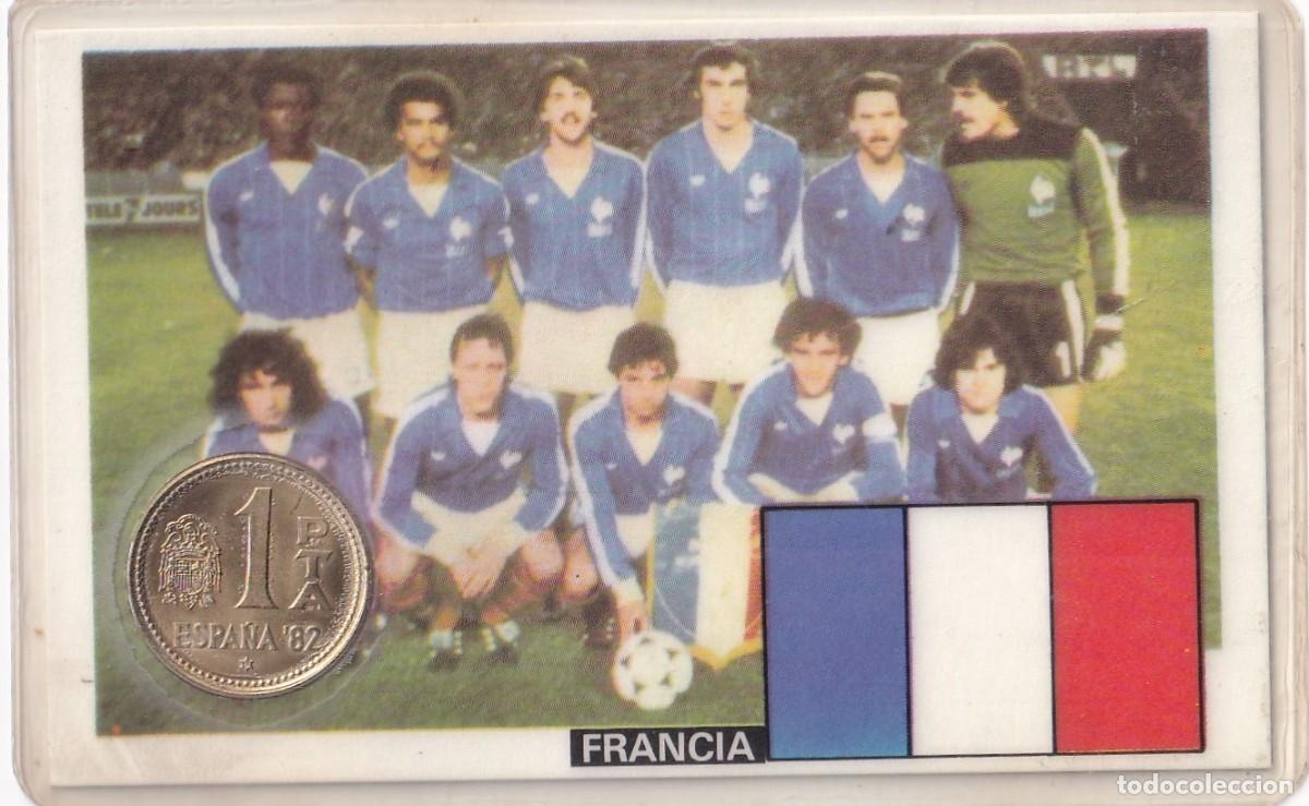 Colecionismo desportivo: MONEDA OFICIAL CONMEMORATIVA MUNDIAL F&Uacute;TBOL ESPA&Ntilde;A 82 EQUIPO FRANCIA