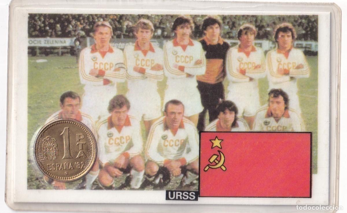 Colecionismo desportivo: Moneda oficial conmemorativa mundial f&uacute;tbol Espa&ntilde;a 82 equipo URSS