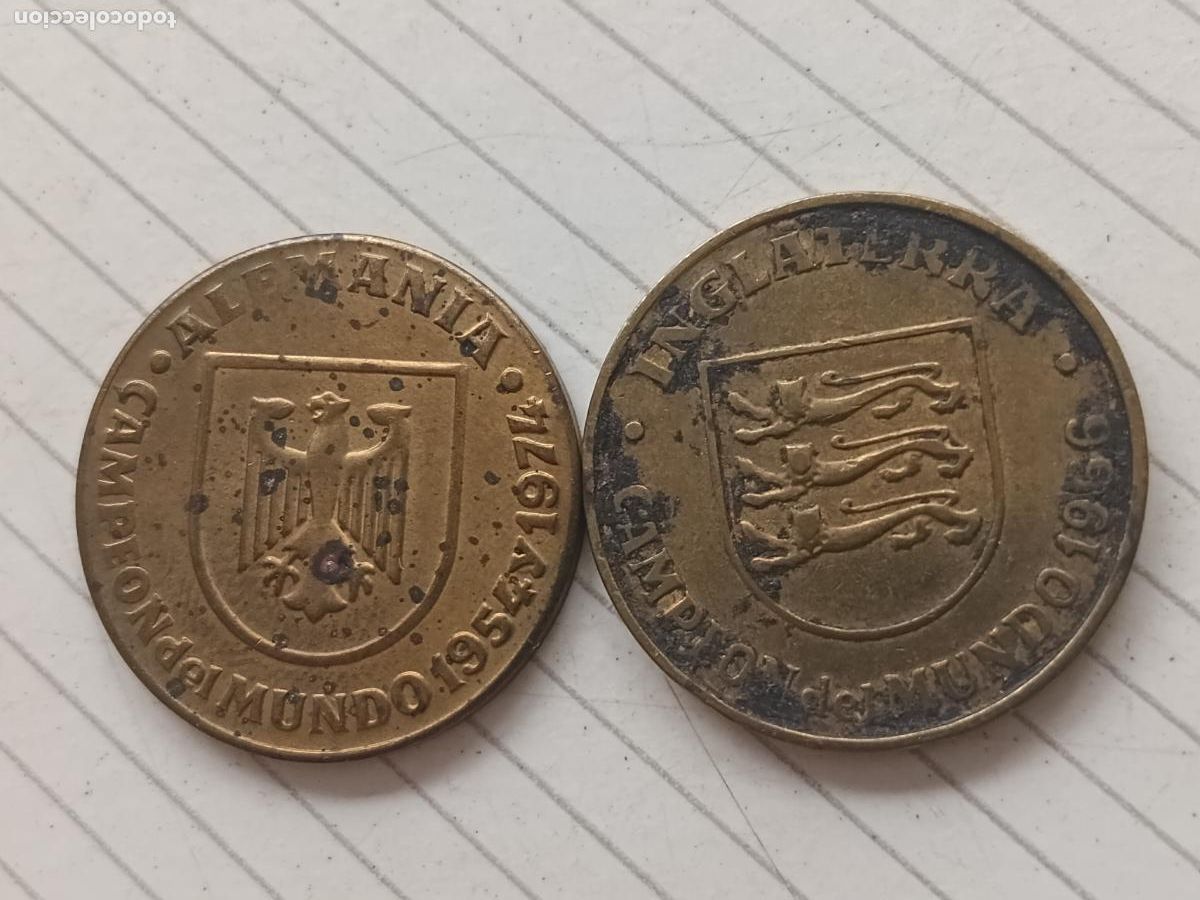 Collectionnisme sportif: Mundial de f&uacute;tbol Espa&ntilde;a 82 Lote de 2 token