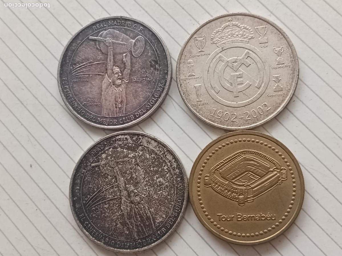 Collectionnisme sportif: Real Madrid Club de f&uacute;tbol. 4 medallas