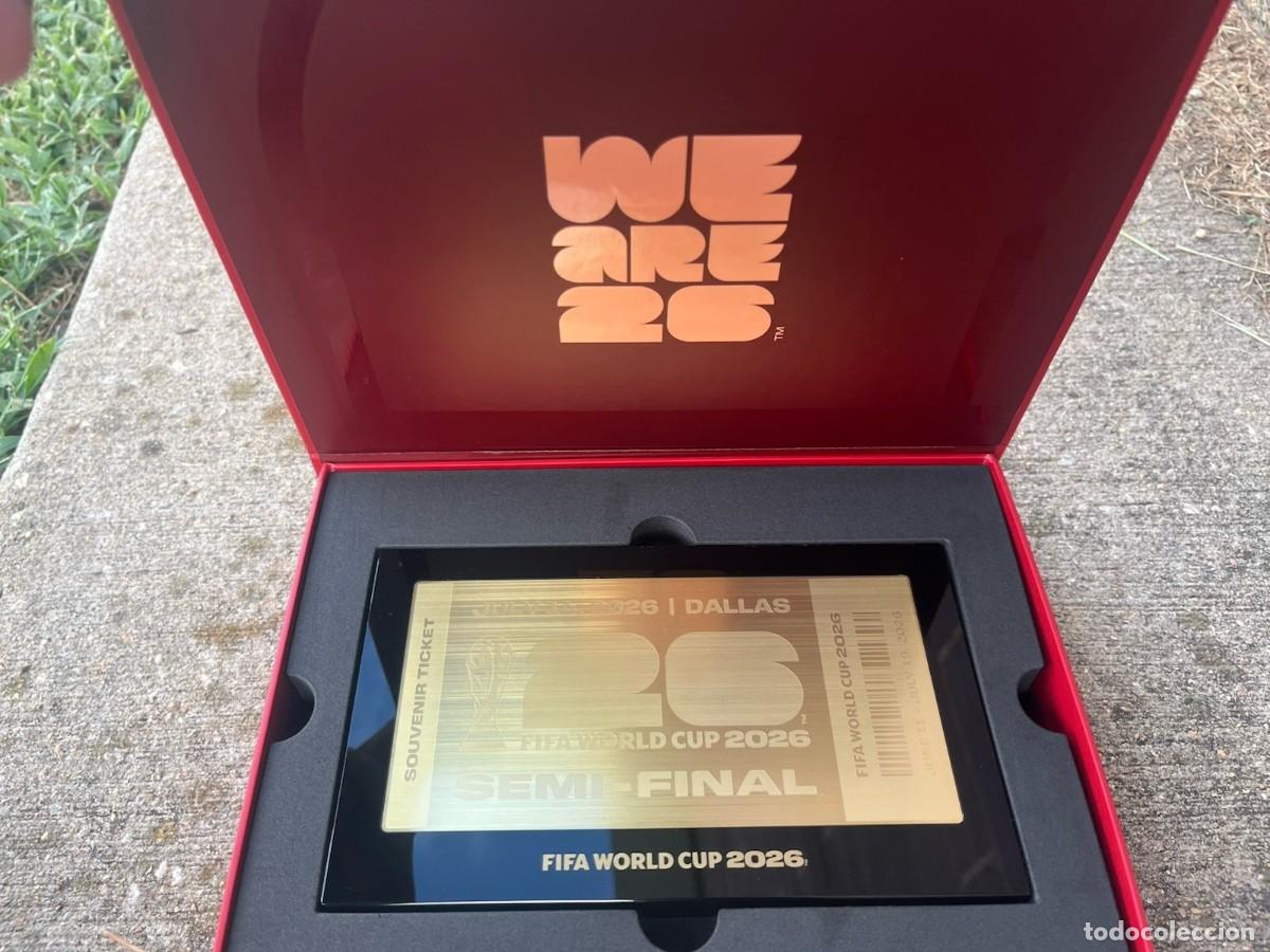 Coleccionismo deportivo: FIFA World Cup 2026 Official VIP Hospitality Gift Gold Ticket Semifinal &ndash; France vs Spain ​
