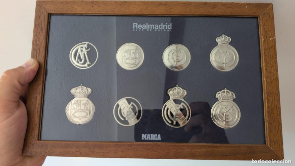 Coleccionismo deportivo: Colecci&oacute;n limitada Escudos Real Madrid Marca.