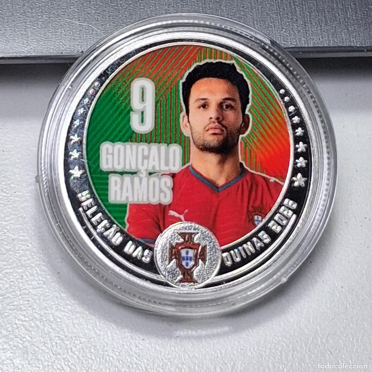 Colecionismo desportivo: MONEDA COLECCIONABLE FPF ICOINS 2026 - #9 GON&Ccedil;ALO RAMOS - SELECCI&Oacute;N PORTUGAL OFICIAL MEDALLA MOCILAB