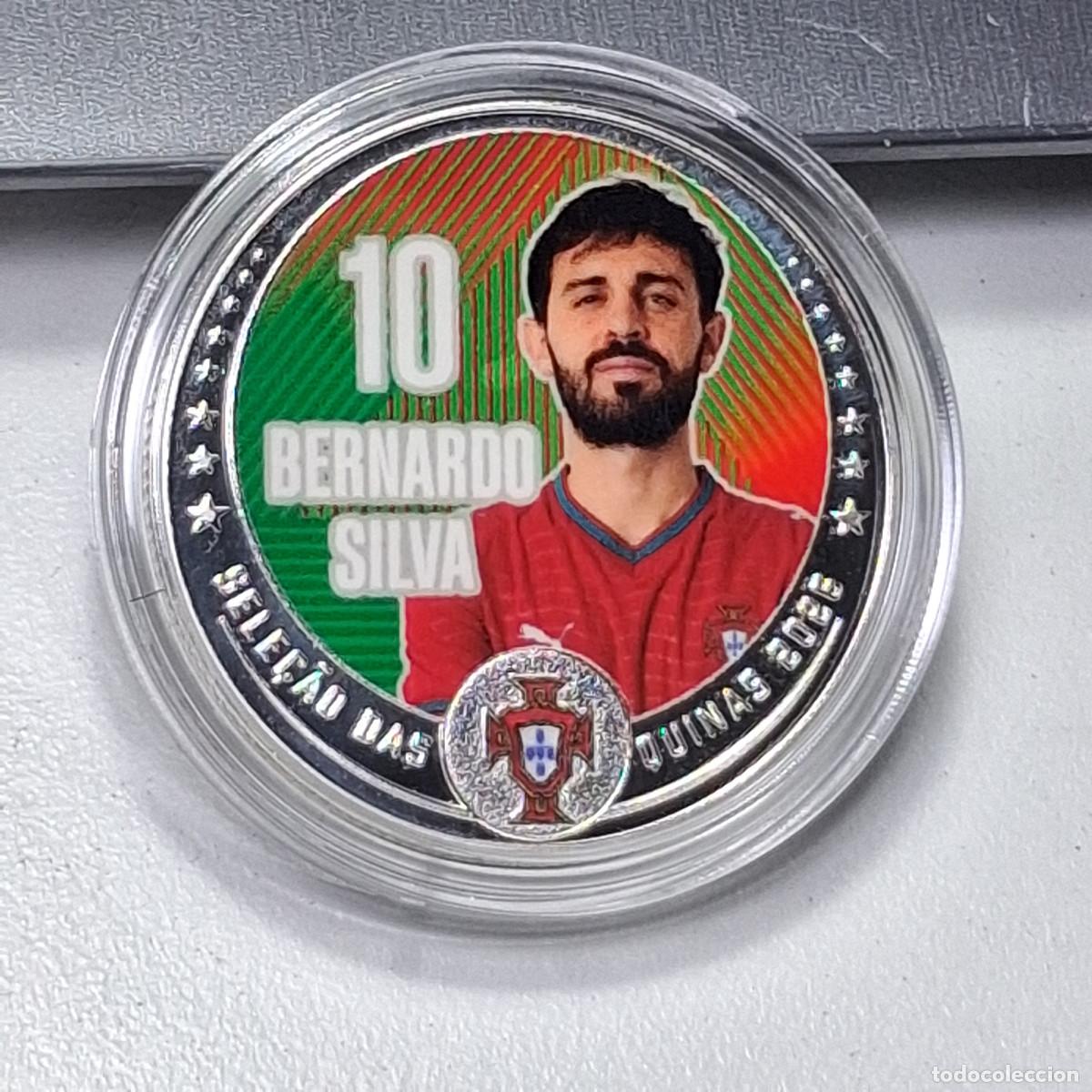 Colecionismo desportivo: MONEDA COLECCIONABLE FPF ICOINS 2026 - #10 BERNARDO SILVA - SELECCI&Oacute;N PORTUGAL OFICIAL MEDALLA