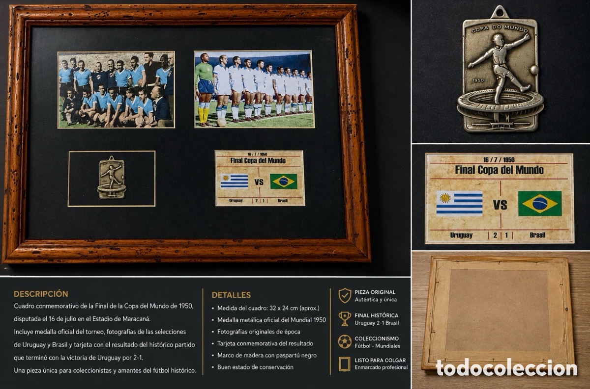 Sammelleidenschaft Sport: 1969 Medalla mundial Brasil 1950 Uruguay v Brasil