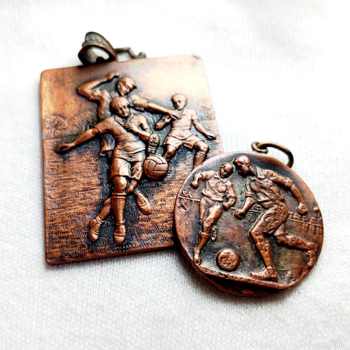 Coleccionismo deportivo: Raras Medallas F&uacute;tbol 1924 Cobre Orianne 7-IX-24 Fecha Fundacion Federacion Murciana Futbol