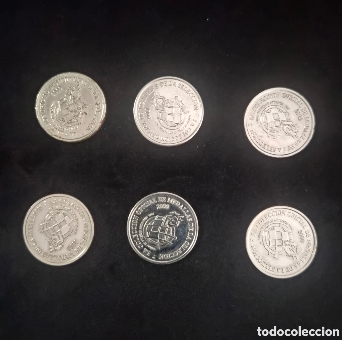 Sammelleidenschaft Sport: Lote de 6 monedas Selecci&oacute;n espa&ntilde;ola de f&uacute;tbol Eurocopa 2000