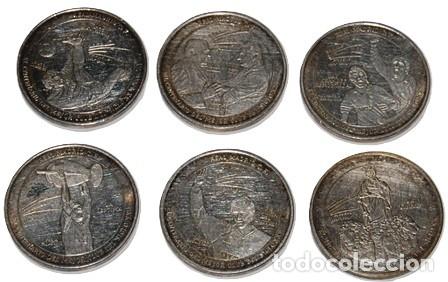 Sports collectibles: LOTE DE SEIS MEDALLAS MONEDAS CONMEMORATIVAS CENTENARIO REAL MADRID CF. 1902 2002