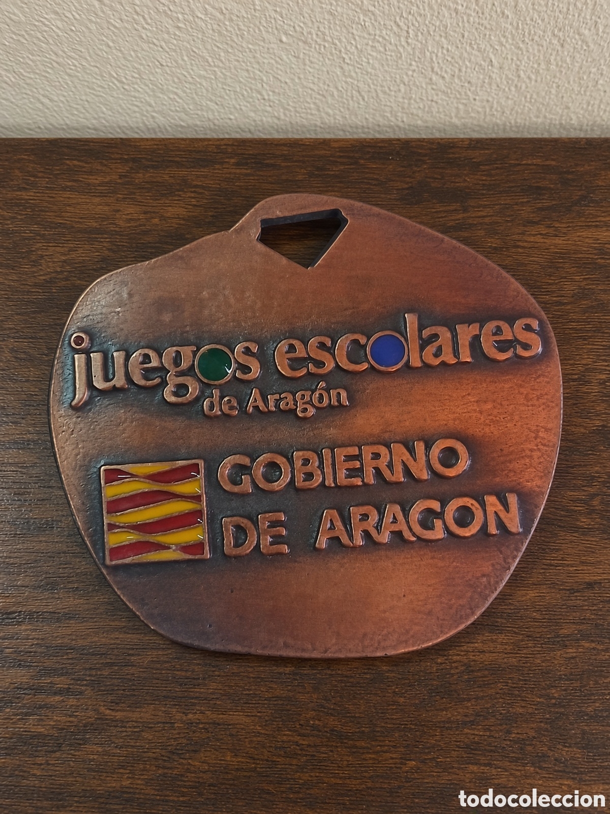 Coleccionismo deportivo: Medalla conmemorativa de los Juegos Escolares de Arag&oacute;n