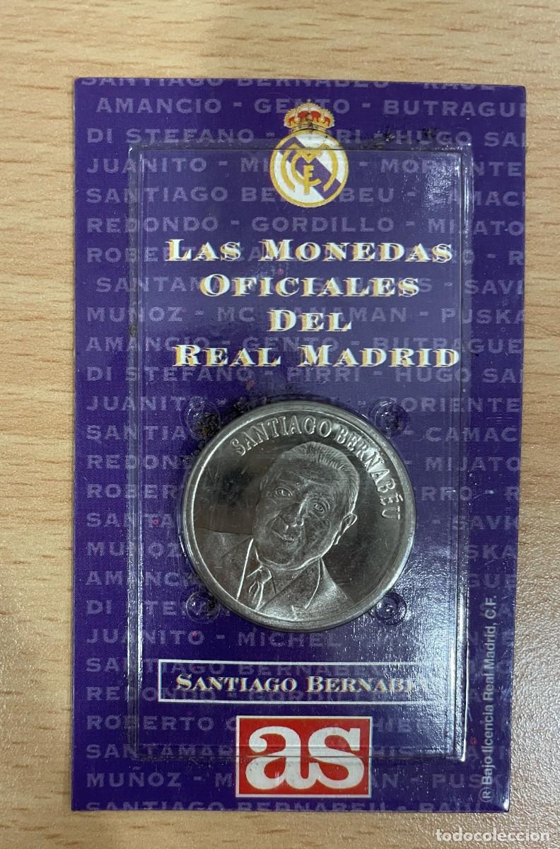 Coleccionismo deportivo: LAS MONEDAS OFICIALES DEL REAL MADRID DEL SIGLO XX, POR EL DIARIO AS - DON SANTIAGO BERNAB&Eacute;U