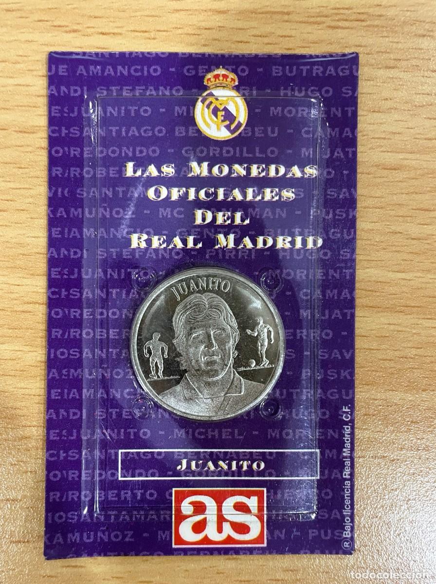 Coleccionismo deportivo: LAS MONEDAS OFICIALES DEL REAL MADRID DEL SIGLO XX, POR EL DIARIO AS - JUAN G&Oacute;MEZ, JUANITO