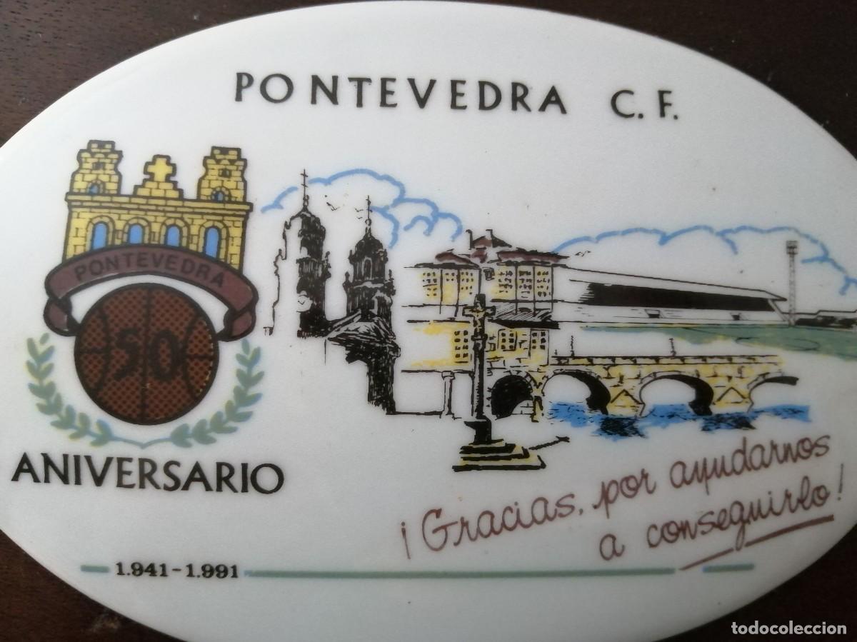 Collezionismo sportivo: Metopa placa de cer&aacute;mica porcelana vidriada 50 aniversario (1941-1991) Pontevedra Club de f&uacute;tbol