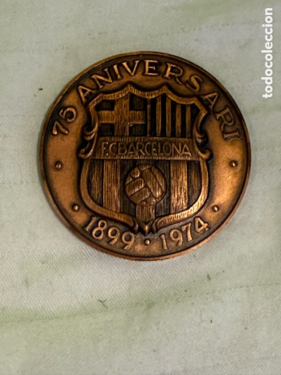 Colecionismo desportivo: Medalla FC Barcelona 75 Aniversario 1899-1974 &ndash; Bronce Numerada N&ordm; 20
