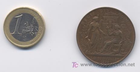 Medallas hist&oacute;ricas: FRANCIA-EXPOSICION UNIVERSAL-1879 - Foto 1