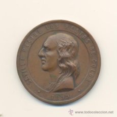 Medallas históricas: RARA MEDALLA AÑO 1899 SEVILLA RECIBE LOS RESTOS DE CRISTOBAL COLON DIÁMETRO: 50 MM.