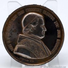 Medallas históricas: MEDALLA PLATA DORADA CONMEMORATIVA PROCLAMACIÓN PAPA PIO IX ROMA 18 DE JULIO 1870. Lote 30072264