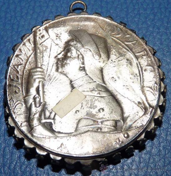 Medallas hist&oacute;ricas: Medalla 2 caras Juana de Arco. Muy antigua