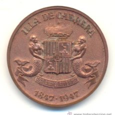 Medallas históricas: (1847-1947) MEDALLA ILLA DE CABRERA MALLORCA