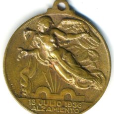 Medallas históricas: MEDALLA GUERRA CIVIL ESPAÑOLA ANVERSO 18 DE JULIO 1936. REVERSO 11 DE ABRIL 1939. Lote 38040206