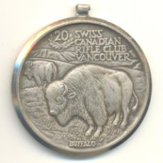 Medallas históricas: 3º CAJ- BONITA MEDALLA SWISS/CANADIAN RIFLE CLUB-VANCOUVER BUFALOS DIÁMETRO: 45 MM.. Lote 46434182