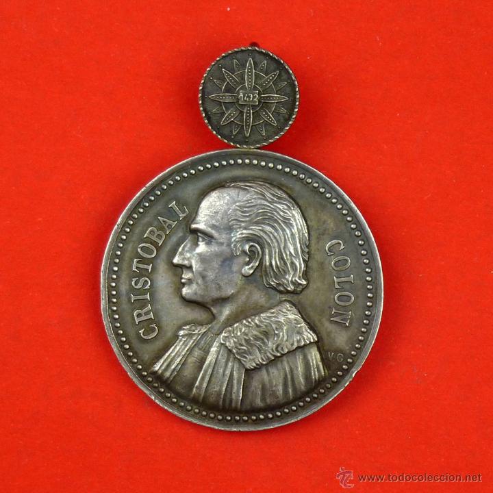 Medallas hist&oacute;ricas: MEDALLA CRISTOBAL COL&Oacute;N- UNI&Oacute;N IBEROAMERICANA MADRID FUNDADA EN 1885