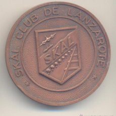 Medallas históricas: BOL- BONITA MEDALLA SKAL CLUB LANZAROTE CANARIAS DIÁMETRO: 60 MM.. Lote 48535523