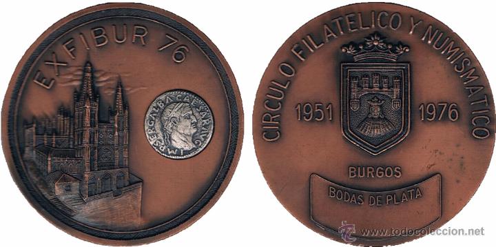 Medallas hist&oacute;ricas: MEDALLA EXFIBUR. BODAS DE PLATA. 1.976 - Foto 3