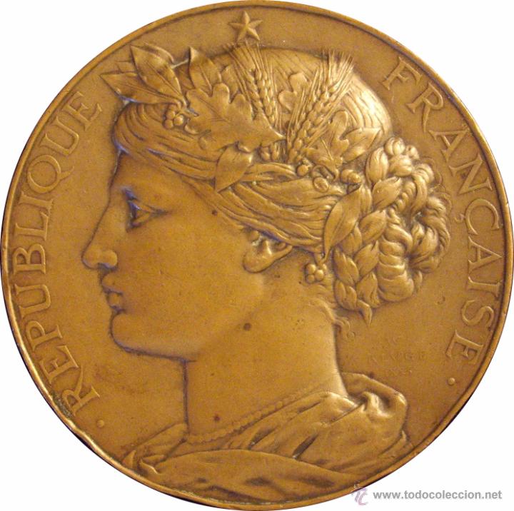 Medallas hist&oacute;ricas: FRANCIA. MEDALLA BRONCE. 1.885 - Foto 1