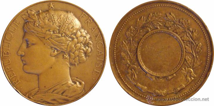 Medallas hist&oacute;ricas: FRANCIA. MEDALLA BRONCE. 1.885 - Foto 3