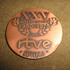 Medallas históricas: MEDALLA CONMEMORATIVA DEL 25 ANIVERSARIO DE RTVE SEVILLA Y RADIO NACIONAL DE ESPAÑA - 1950/1975. Lote 54951995