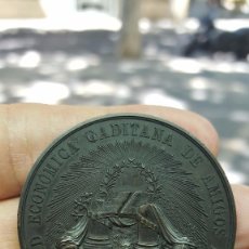 Medallas históricas: CÁDIZ 1879 EXPOSICIÓN REGIONAL PRECIOSA MEDALLA 47 MM. J.GALLARDO SOCIEDAD ECONÓMICA GADITANA