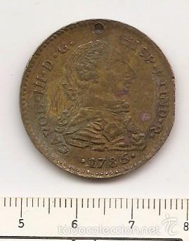 Medallas hist&oacute;ricas: Token de Carlos III. 1785 - Foto 1
