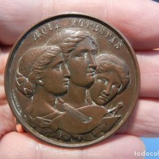 Medallas históricas: SIGLO XIX (1848) MEDALLA ACADÉMIA BALEÁRICA ARTES MALLORCA BRONCE RARA PESO: 46 GR.DIÁMETRO:47 MM